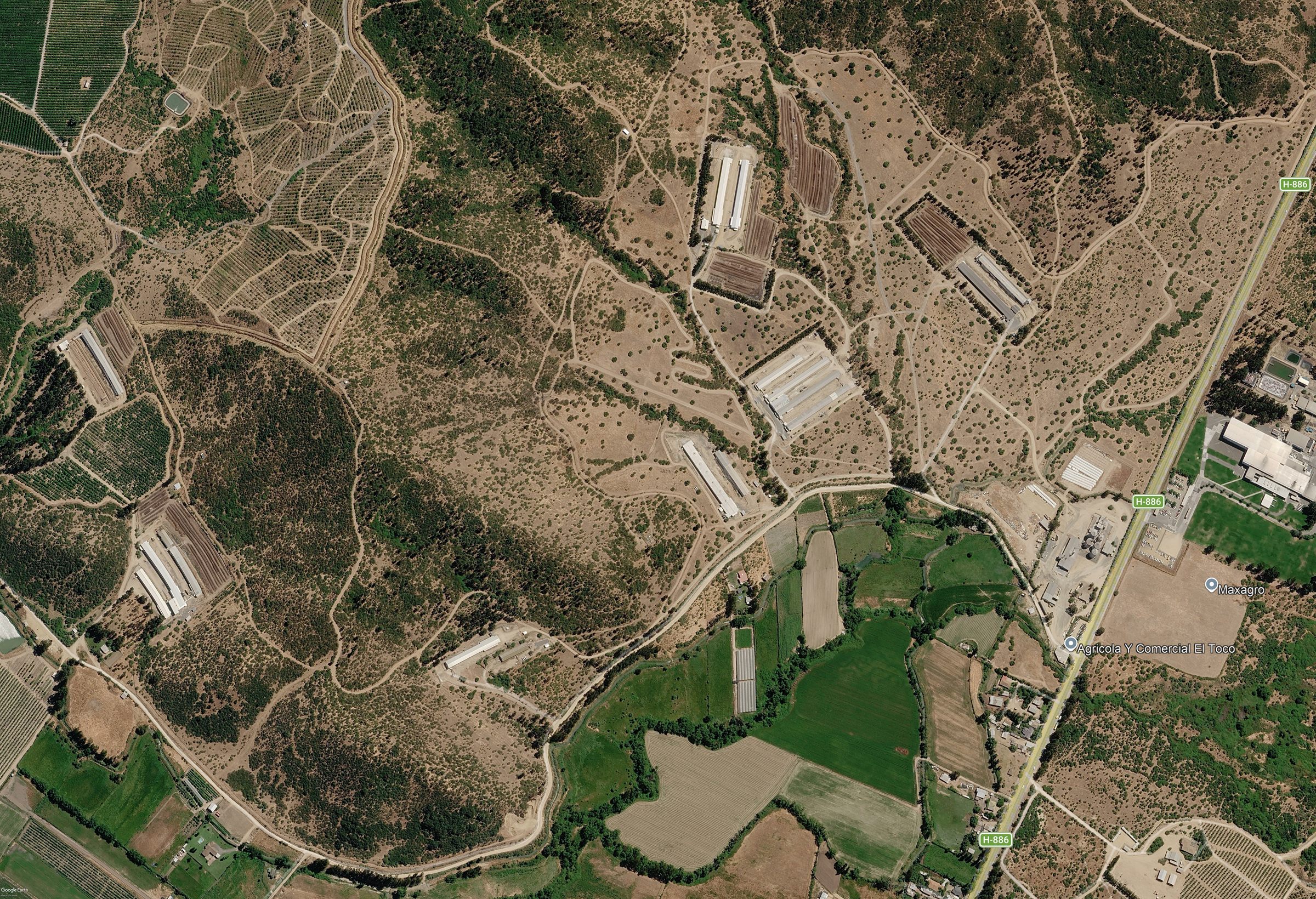 Vista satelital del predio